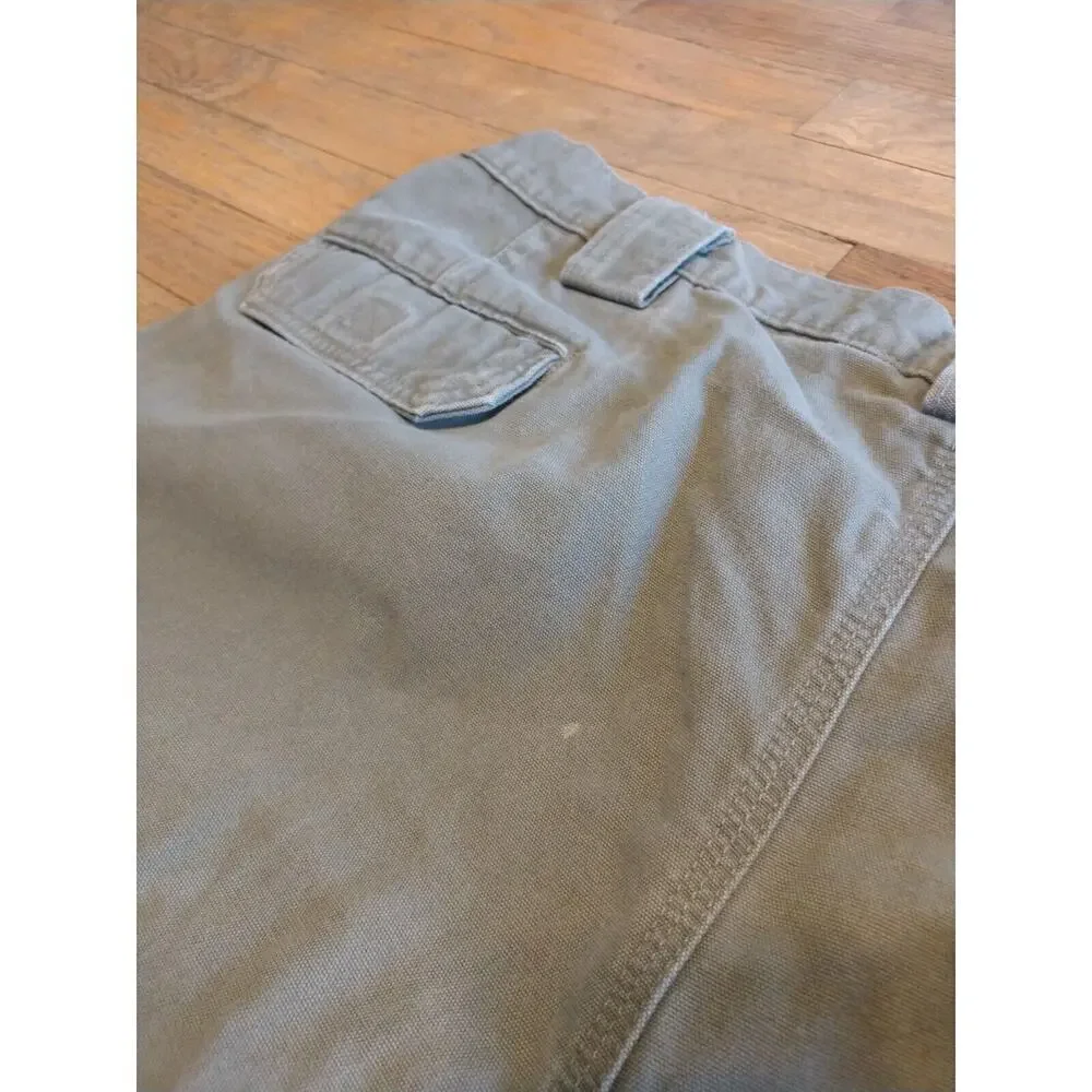 Carhartt Hiking Shorts 42 (Tag 44) Men's Carpenter Work Duck Green Canvas